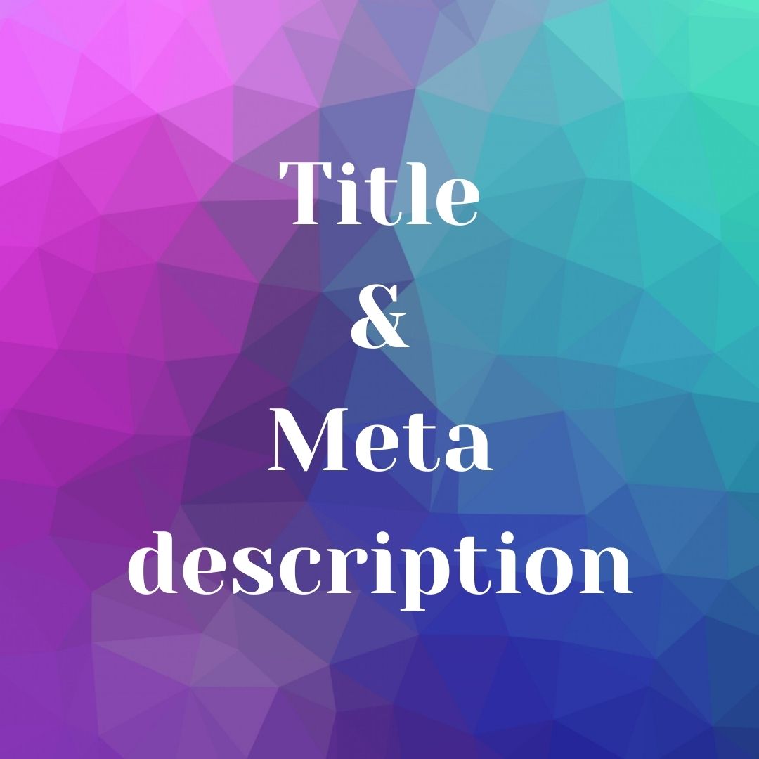 Title et meta description 2